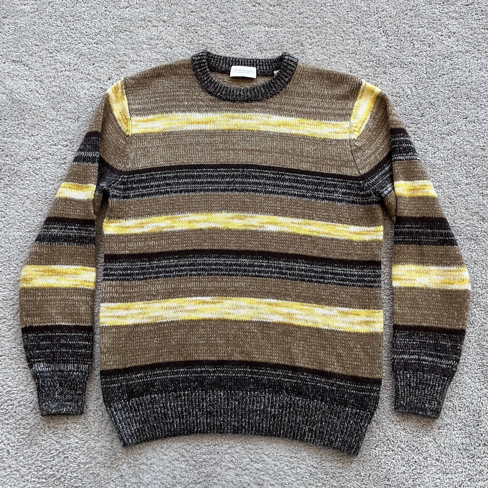 Scotch & Soda Multicolor Striped Knit Sweater Mens XL Crewneck Marled Pullover